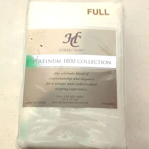 HC collection white full size bed skirt New in package